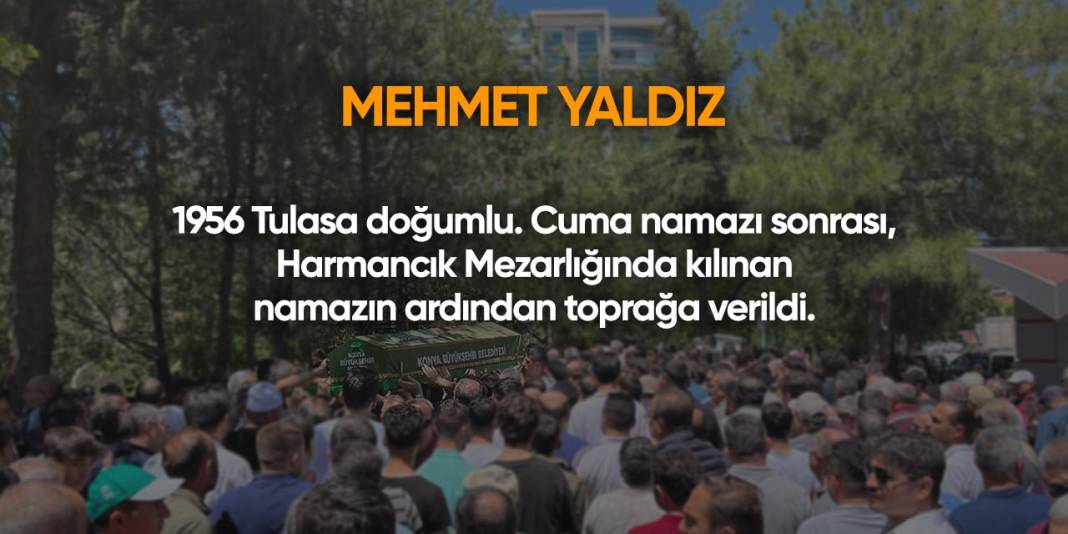 Konya'da bugün vefat edenler | 27 Eylül 2024 6